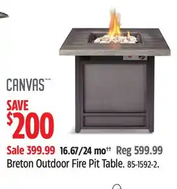 Canadian Tire Canvas Breton Outdoor Fire Pit Table offer