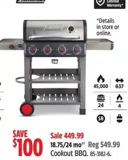 Canadian Tire Coleman Cookout BBQ offer
