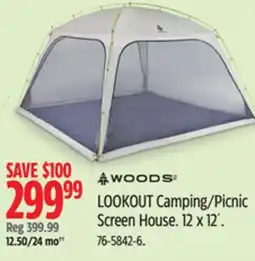Canadian Tire Woods LOOKOUT Camping/Picnic Screen House offer