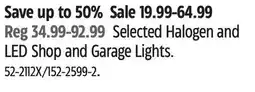Canadian Tire NOMA Selected Halogen and LED Shop and Garage Lights offer