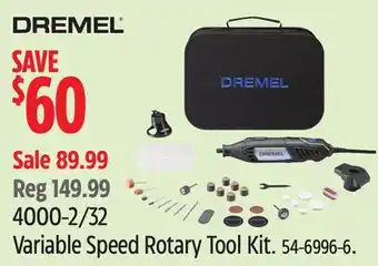 Canadian Tire Dremel Variable Speed Rotary Tool Kit offer