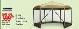 Canadian Tire Coleman 15 x 13' One-Touch Screen House offer