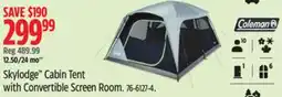 Canadian Tire Coleman Skylodge Cabin Tent with Convertible Screen Room offer
