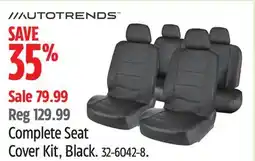 Canadian Tire AutoTrends Complete Seat Cover Kit, Black offer