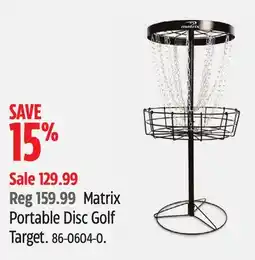 Canadian Tire Matrix Portable Disc Golf Target offer