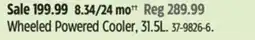 Canadian Tire Igloo Wheeled Powered Cooler, 31.5L offer