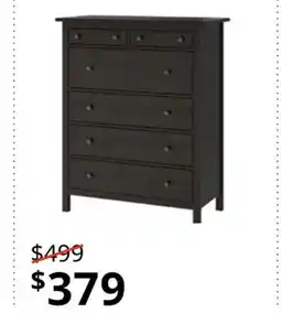 IKEA HEMNES 6-drawer chest, black-brown, 108x131 cm (42 1/2x51 5/8 ) offer