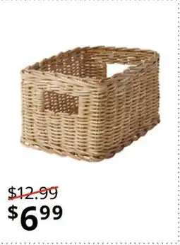 IKEA TRUMMIS Basket, handmade rattan, 18x25x14 cm (7x9 ¾x5 ½ ) offer