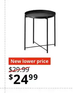 IKEA GLADOM Tray table, black, 45x53 cm (17 1/2x20 5/8 ) offer