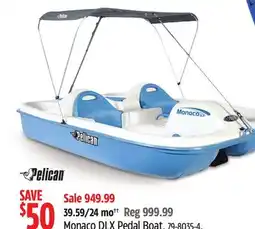 Canadian Tire Pelican Monaco DLX Pedal Boat offer