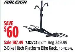 Canadian Tire Raleigh 2-Bike Hitch Platform Bike Rack offer