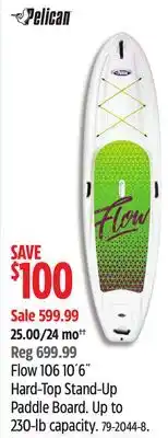 Canadian Tire Pelican Flow 106 10'6 Hard-Top Stand-Up Paddle Board offer