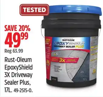 Canadian Tire Rust-Oleum EpoxyShield 3X Driveway Sealer Plus, 17L offer