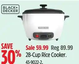 Canadian Tire Black & Decker 28-Cup Rice Cooker offer