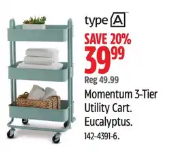 Canadian Tire Type A Momentum 3-Tier Utility Cart offer
