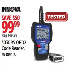 Canadian Tire Innova 3030RS OBD2 Code Reader offer