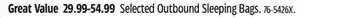 Canadian Tire Selected Outbound Sleeping Bags offer