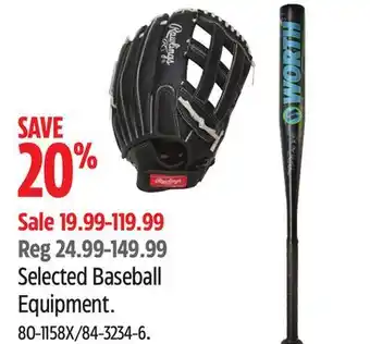 Canadian Tire Rawlings Selected Baseball Equipment offer