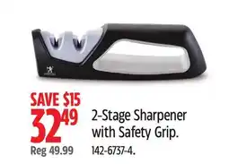 Canadian Tire Henckels 2-Stage Sharpener with Safety Grip offer