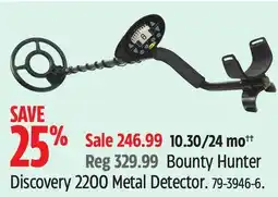 Canadian Tire Bounty Hunter Discovery 2200 Metal Detector offer