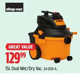 Canadian Tire Shop-Vac 15L Oval Wet/Dry Vac offer