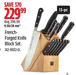 Canadian Tire Henckels French-Forged Knife Block Set offer