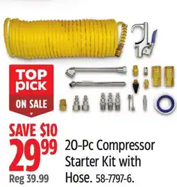 Canadian Tire Mastercraft 20-Pc Compressor Starter Kit with Hose offer