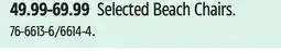 Canadian Tire Selected Outbound Beach Chairs offer
