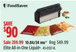 Canadian Tire FoodSaver Elite All-in-One Liquid+ offer