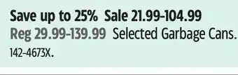 Canadian Tire Type A Selected Garbage Cans offer