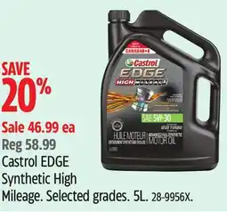 Canadian Tire Castrol EDGE Synthetic High Mileage Motor Oil offer