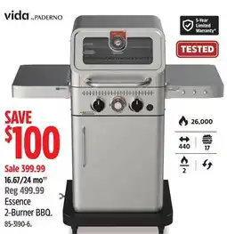 Canadian Tire Vida by PADERNO Essence 2-Burner BBQ offer