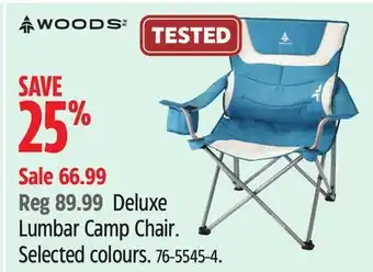 Canadian Tire Woods Deluxe Lumbar Camp Chair offer