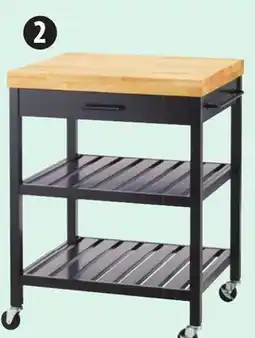Canadian Tire CANVAS Vernon Kitchen Island with Butcher-Block Top offer