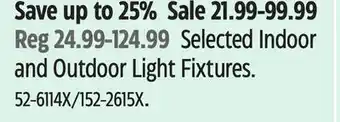 Canadian Tire For Living Selected Indoor and Outdoor Light Fixtures offer