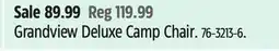 Canadian Tire Woods Grandview Deluxe Camp Chair offer