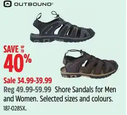 Canadian Tire Outbound Shore Sandals for Men and Women offer