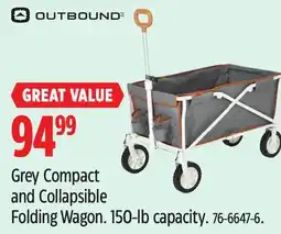 Canadian Tire Outbound Grey Compact and Collapsible Folding Wagon offer