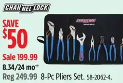 Canadian Tire Channellock 8-Pc Pliers Set offer
