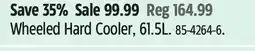 Canadian Tire Coleman Wheeled Hard Cooler, 61.5L offer