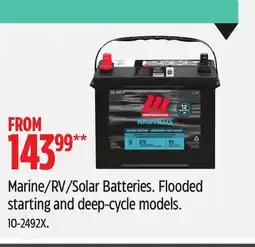 Canadian Tire MotoMaster Nautilus Marine/RV/Solar Batteries offer