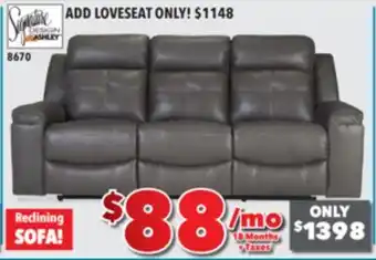 Surplus Furniture Jesolo Gray Reclining Sofa offer