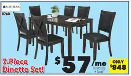 Surplus Furniture Bristol Grey 7 Piece Dinette Set offer