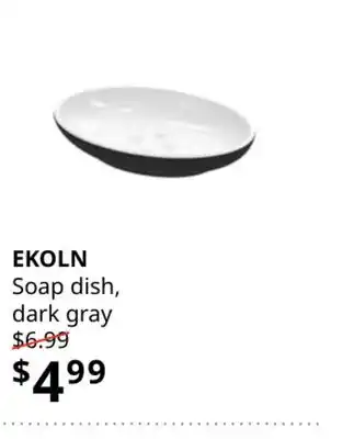 IKEA EKOLN Soap dish, dark gray offer