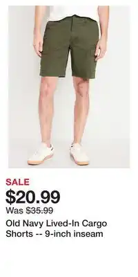 Old Navy Old Navy Lived-In Cargo Shorts -- 9-inch inseam offer