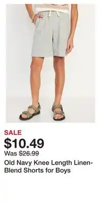 Old Navy Old Navy Knee Length Linen-Blend Shorts for Boys offer
