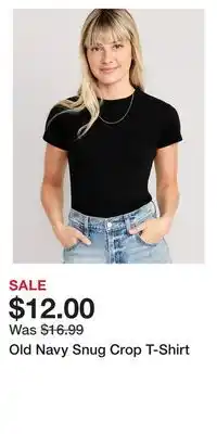 Old Navy Old Navy Snug Crop T-Shirt offer