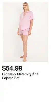Old Navy Old Navy Maternity Knit Pajama Set offer