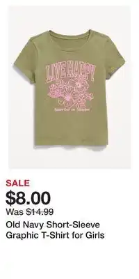 Old Navy Old Navy Short-Sleeve Graphic T-Shirt for Girls offer