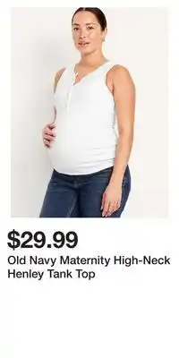 Old Navy Old Navy Maternity High-Neck Henley Tank Top offer